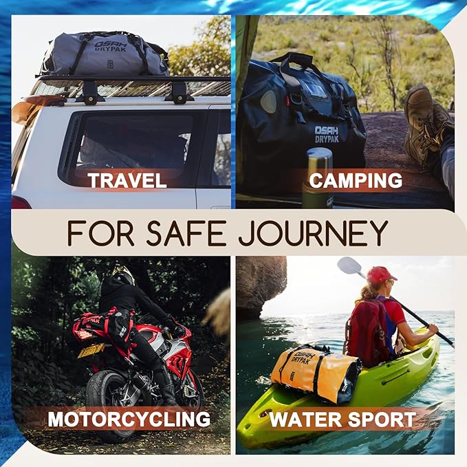 40L Waterproof Duffel Bag &amp 25L Dry Bag