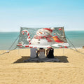 ALAZA Christmas Snowman Candy Beach Tent Sun Shelter UPF50+ Protection Beach Shade Canopy w/ 4 Sandbags for Outdoor Camping Fishing Backyard Fun Picnic 10x9 ft