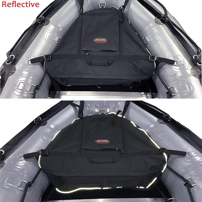 Seamax Sunlitec Front Accessory Storage Bow Bag for Inflatable Boat with Reflective Line