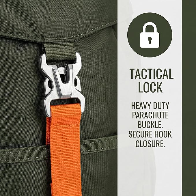 Tactical Backpack Flight Parachute Pack Large Lightweight Travel Backpack with Molle for Outdoor (Green)
