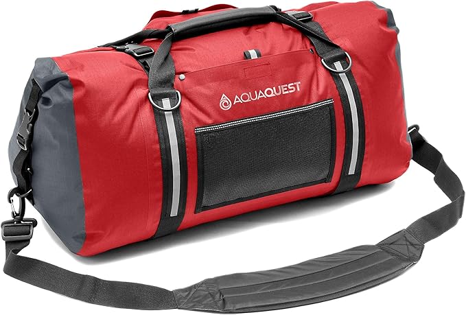 AquaQuest White Water Duffel - 100% Waterproof Heavy Duty Versatile Comfortable - Durable Protective Dry Bag for Travel Sport Motorcycle Boat Fishing - 50 75 or 100 L