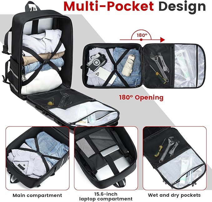Motorcycle Backpack Helmet Bags Large Capacity Waterproof Helmet Backpack for Men Motorcycle Accessories Storage Cycling Bag(Black)