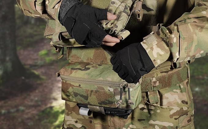 PETAC GEAR Tactical Mini Drop Pouch Fanny Pack Tool Pouch for Tactial Vest Chest Rig