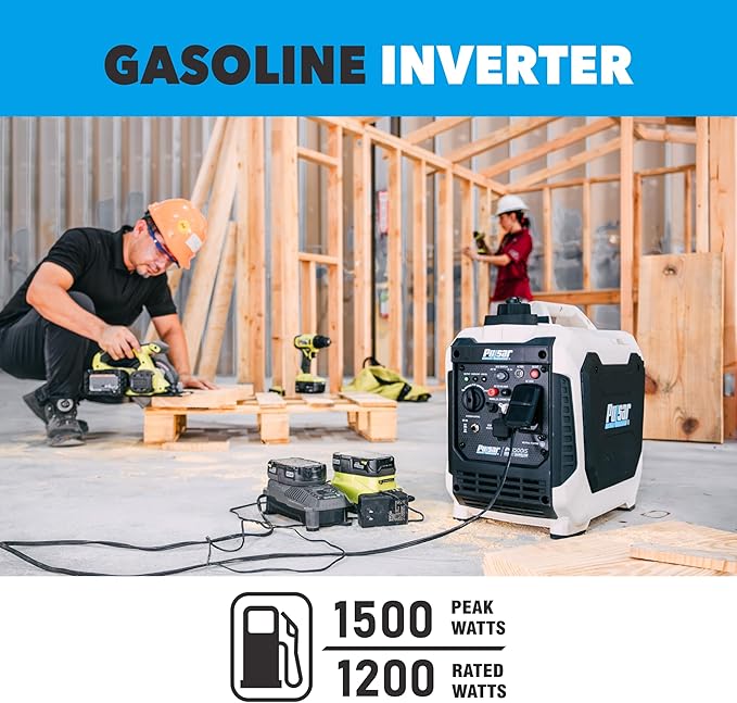 Pulsar 1500W Quiet Portable Inverter Generator
