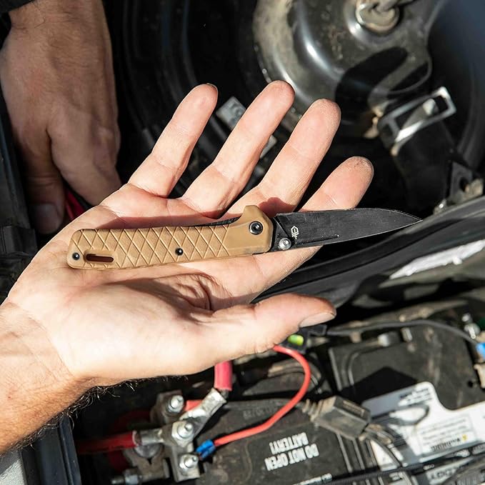 Gerber Gear Zilch Pocket Knife with 3.1 Plain Edge Blade Folding Knife with Clip Lightweight EDC Gear and Equipment