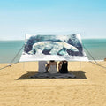 ALAZA Snow Winter Forest Polar Bear Beach Tent Sun Shelter Portable Canopy Sunshade for Outdoor Camping Picnics Backyard Fun 10x9 ft