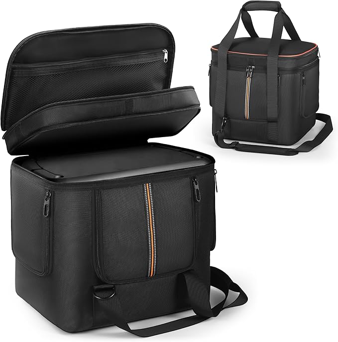 Carrying Case Compatible with Jackery Explorer 2000 v2/700 Plus Portable Power Station Storage Bag with Quick-Access Window &amp Ventilation for Camping Hiking