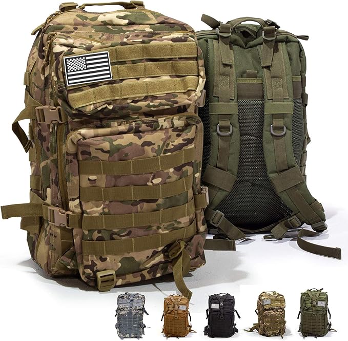 Bug Out Bag Backpack - 50L Tactical Backpack - Great for Survival Essentials (Digital Camo)