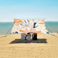 ALAZA Abstract Boho Daisy Beach Tent Sun Shelter Portable Canopy Sunshade for Outdoor Camping Picnics Backyard Fun 10x9 ft