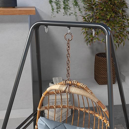 A-Shaped Hammock Chair Stand Heavy Duty Swing Stand for Indoor and Outdoor Use 330 lbs Capacity Black