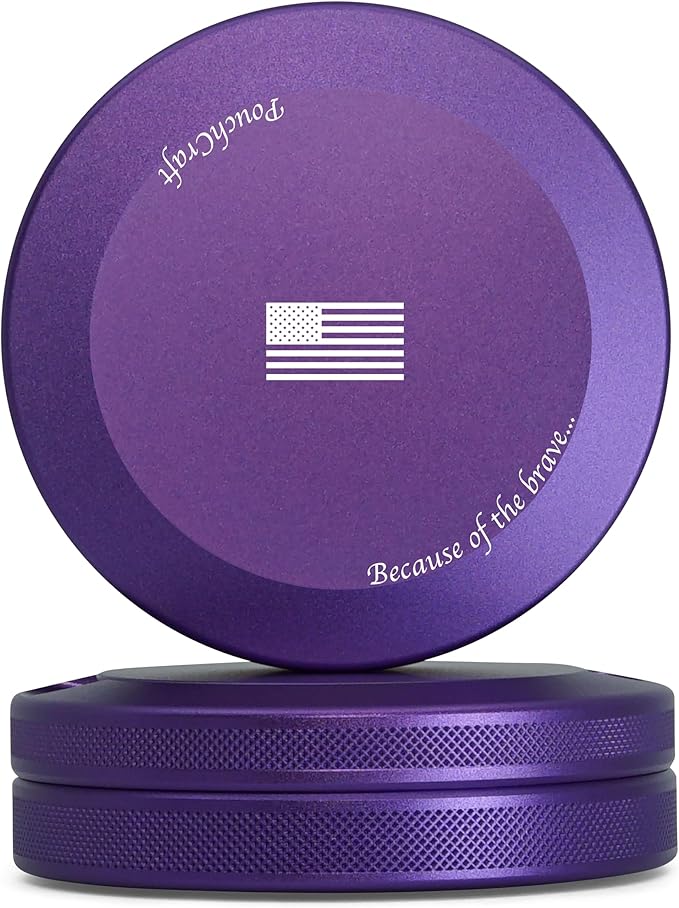 Metal Can | Metal Container for Pouches | Aluminum Used Pouch Storage Tin | Airtight O-Ring Moisture Odor Proof EDC Pocket Tin | The Probe Edition (Purple)