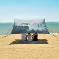 ALAZA Eagles Misty Forest Beach Tent Sun Shelter Portable Canopy Sunshade for Outdoor Camping Picnics Backyard Fun 10x9 ft