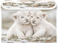 AIXIWAWA Lidded Storage Cube (Lovely Lions) Fabric Foldable Closet Bins with Flip Lid and Handles Organizer Basket Container 16.5 x 12.6 x 11.8 IN