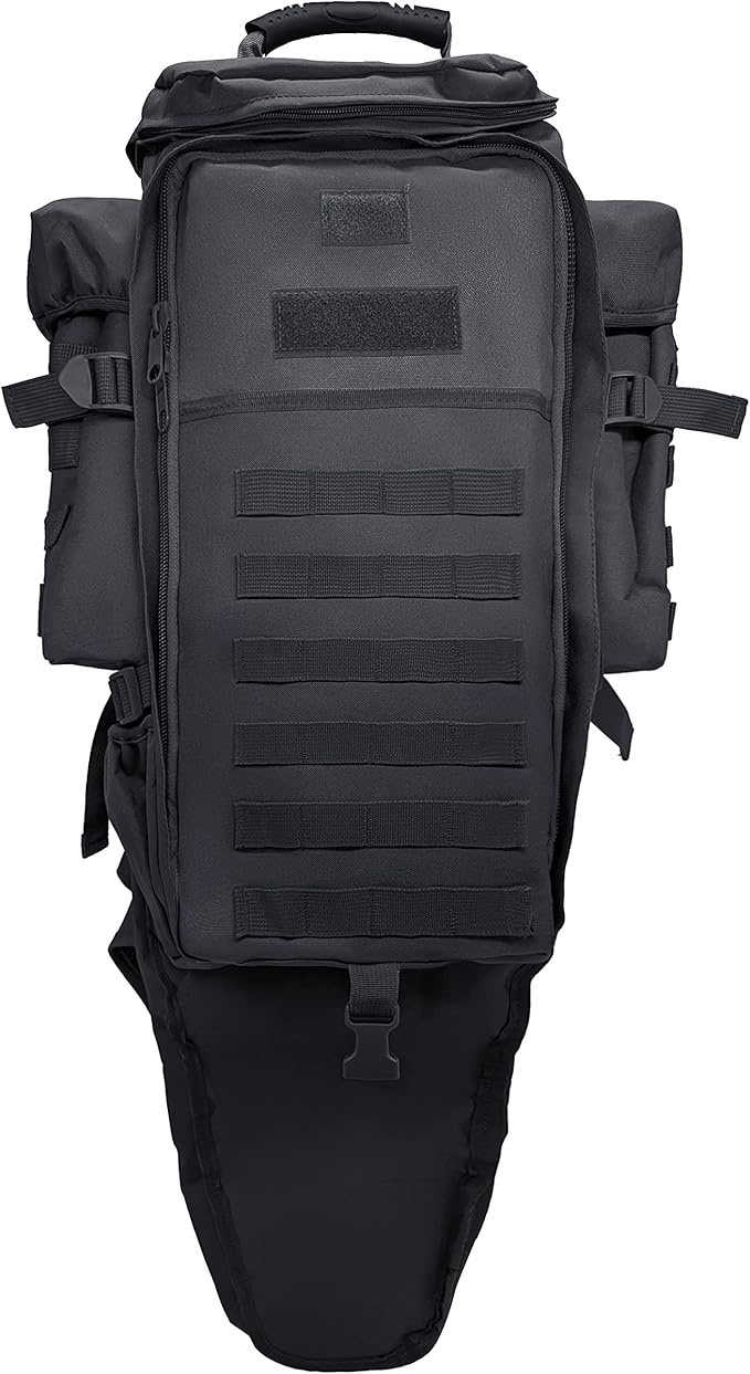 Silfrae Tactical Rifle Backpack Long Rifle Bag Molle Military Backpack for Trekking Hunting Camping