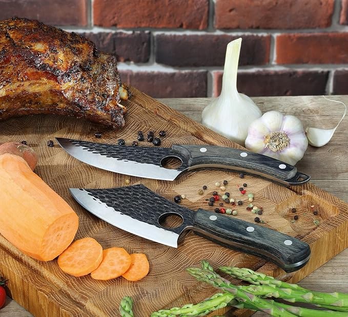 Zassenhaus Ranger Chef's Knife 11-inch Handmade Blade Steel with Hole Pakka Wood Handle with Leather Sheath for The Kitchen or as Outdoor Chef's Boning Chopping Knife