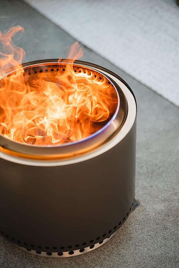 Solo Stove Bonfire 2.0 with Stand 19.5 Inch Smokeless Fire Pit with Removable Ash Pan - Portable Outdoor Fire Pit - Stainless Steel Wood Burning Fireplace Ideal for 4-6 People 21.75 lbs Ash