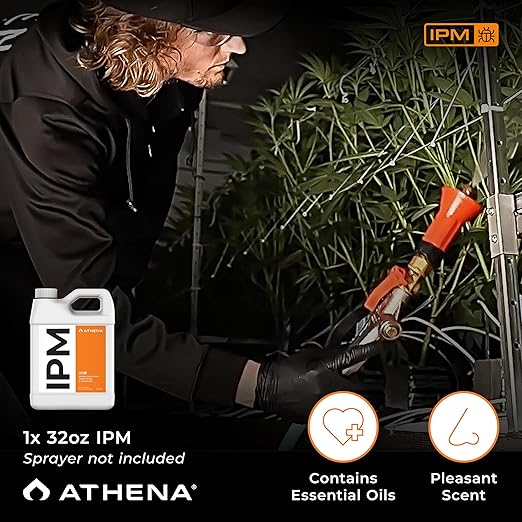 Athena IPM Plant Pest Control Solution | Broad Spectrum Fungicide &amp Insecticide for Indoor and Outdoor Plants | Supports Control of Spider Mites Powdery Mildew and Common Plant Pests | 32 Ounce
