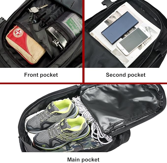 Large 3 Day Expandable 39L-64L Backpack Military Tactical Hiking Camping Daypack