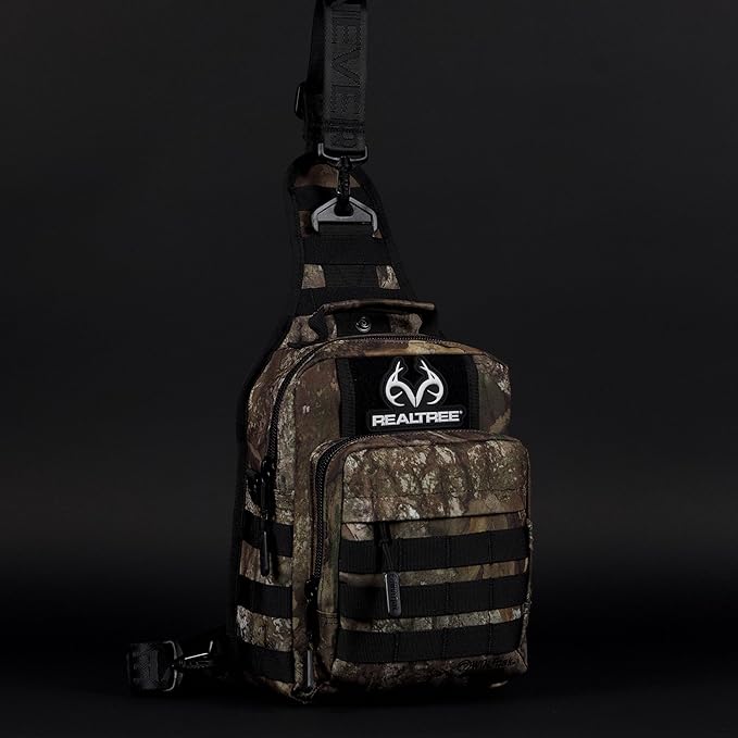 WOLFpak 9L Tactical Sling Bag |Concealed Carry CCW Backpack |Military Crossbody EDC Daypack Molle Chest Shoulder Pack for Hiking Travel Work | (Realtree APX)
