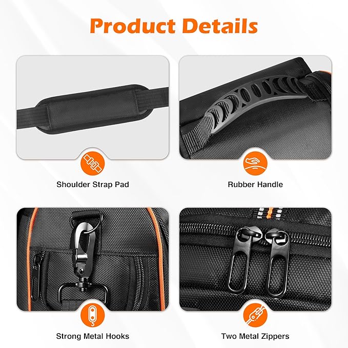 Portable Power Station Bag Compatible with Jackery Explorer 500 Generator Storage Bag with Handle Back Cable Pocket &amp Adjustable Strap for Outdoor Camping and Emergency Backup