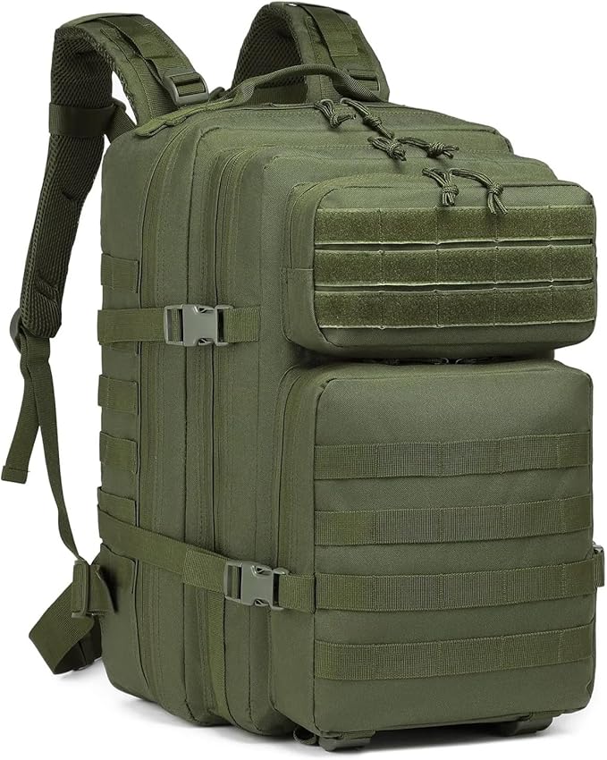 Genérico Tactical 45L Backpack Assault Pack 3 Day Bug Out BagCompatible for Hiking Camping Fitness Daily Work(Green)