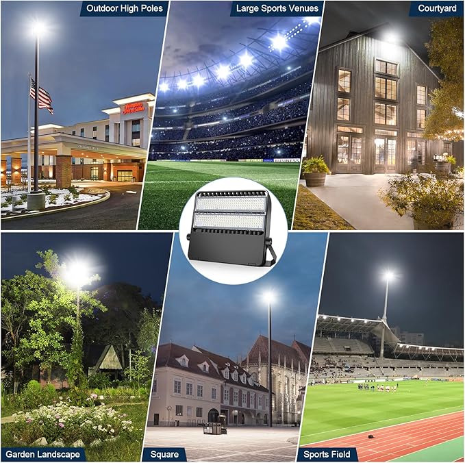 LED Flood Light 240W 36000LM Super Bright Shoe Box Stadium Light for Sports Arena &amp Parking Lot 5000K 120° Wide Angle 110-277V Outdoor High Mast Fixture