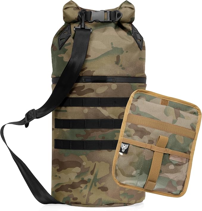 Xtreme Sight Line ~ AQUA RT Dry Bag~ Water-Proof Faraday Dry Bag for Laptops Tablets and Mid-Size Electronics ~ Small LITE Faraday Bag Combo ~ Multicam Camo