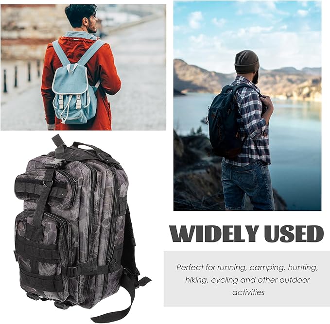 Abaodam Outdoor Tactical Backpack 3p Oxford Cloth Hiking Knapsack Large Capacity Equipment Organizer for Camping and Outdoor Sports