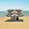 ALAZA Rainbow Star Pattern Beach Tent Sun Shelter Portable Canopy Sunshade for Outdoor Camping Picnics Backyard Fun 10x9 ft