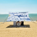 ALAZA Shark Grass Pattern Beach Tent Sun Shelter Portable Canopy Sunshade for Outdoor Camping Picnics Backyard Fun 10x9 ft