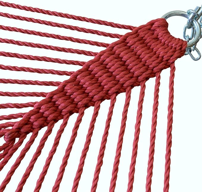 Jumbo Caribbean Hammock - 55 Inch - Soft-Spun Polyester - Red