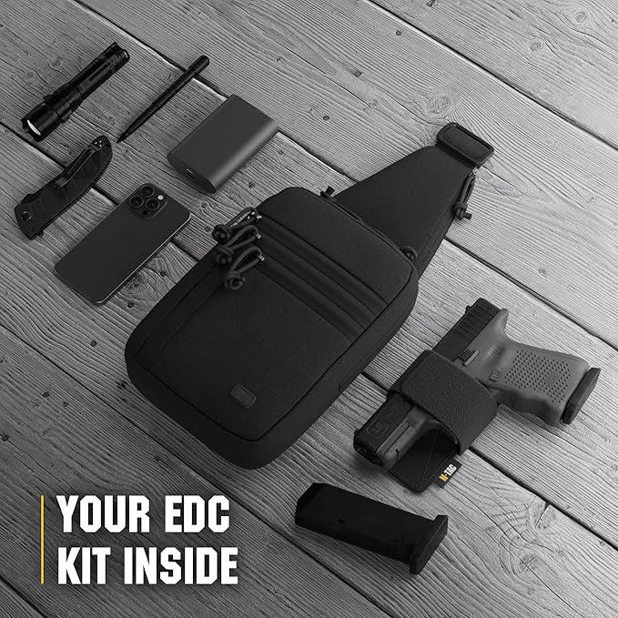 M-Tac CCW Sling Bag for Men &amp Women - EDC Shoulder Bag Tactical - Crossbody Concealed Carry Bag - Mens Chest Pack