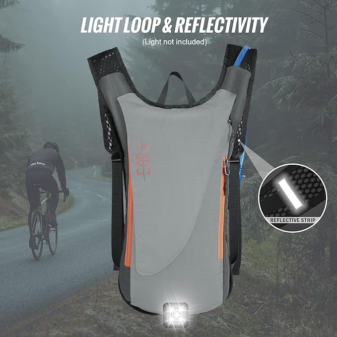 Hydration Pack with 3L PEVA Water Bladder - Lightweight Hydration Backpack for MTB Cycling Hiking Running - Women &amp Men - 10L Capacity