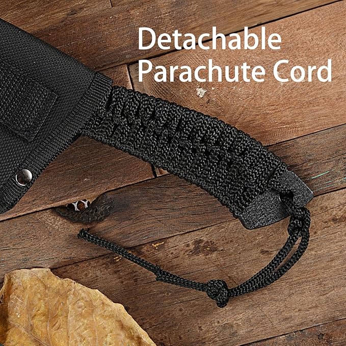 Lightweight Tactical Hatchets Small Camping Backpacking Axe with Nylon Fiber Handle for Bushcraft Outdoor Survival Hiking with Tactical Holes and Detachable Parachute Cord-2 Pack