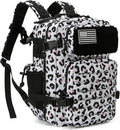 25L/45L Tactical Backpack for Men and Women Small School Outdoor Rucksack Survival Assault Bag Hiking Backpacks Back Pack(25L Leopard)
