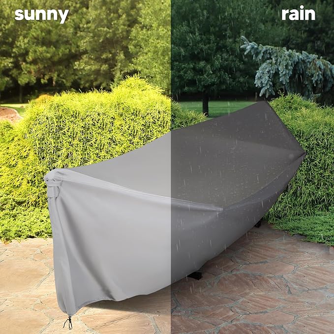 SUNCREAT Hammock Cover Water-Resistant Polyester Hammock Stand Cover for 11-12ft Stand Gray