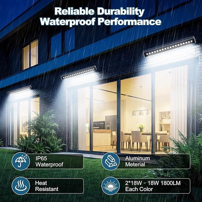 Smart LED Light Bar 20 – WiFi App &amp Remote Controlled RGB Wall Washer 2700K-6500K Tunable White 100% Dimmable IP65 Waterproof Outdoor Light Fixture Voice Control for Patio Garden Stage