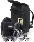 TradeSmart Range Backpack for Handguns Ammo &amp Shooting Gear with 3 Lockable Compartments Ear &amp Eye Protection Kit Optional