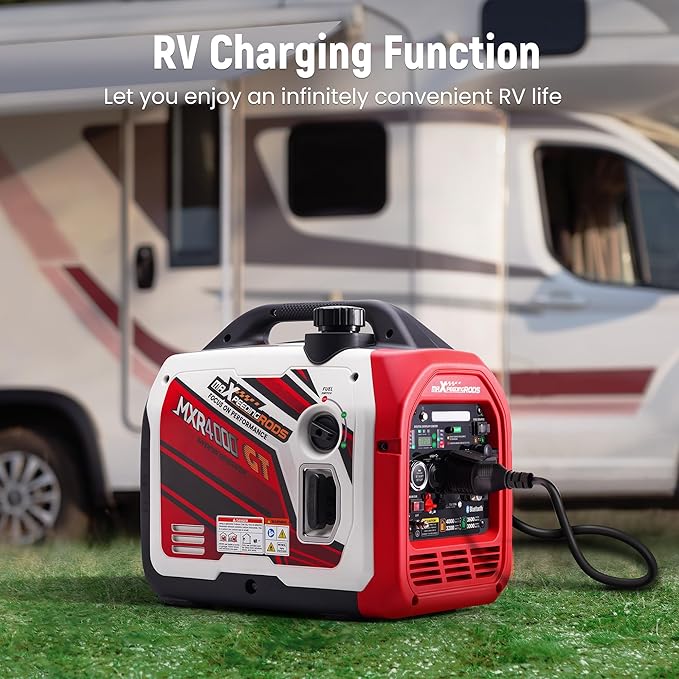 maXpeedingrods 4000 Watt Dual Fuel Inverter Generator with Bluetooth® Control Start and Display RV Ready Electric Start Quiet for Outdoor Camping Home Backup GardenPGMA Compliant