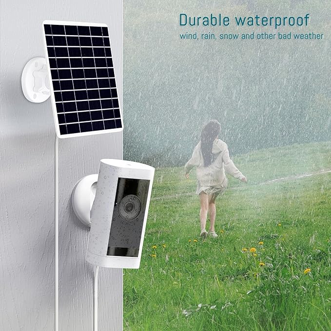 8W Solar Panel Built-in with SANYO 13200mAh Battery for Security Camera Outdoor 3in1 Plug Charger Panel for Trail Hunting Camera Support Emergency Power for Camping Hiking Lights Phones Tablet PC