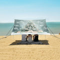 ALAZA Green Christmas Tree Beach Tent Sun Shelter Portable Canopy Sunshade for Outdoor Camping Picnics Backyard Fun 10x9 ft