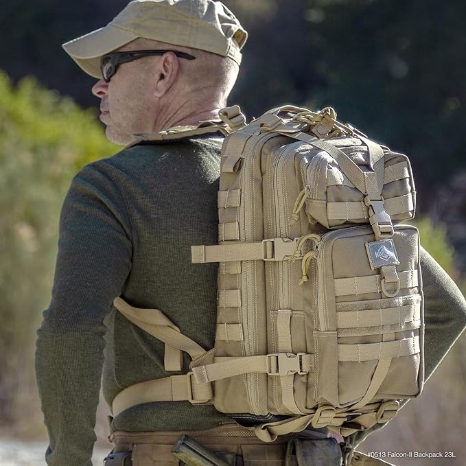 MAXPEDITION Falcon-II Backpack 23L Tactical Backpack Survival Pack Bug Out Bag MOLLE Go Bag for EDC 0513