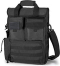 FRTKK Tactical Messenger Bag Military MOLLE Sling Shoulder Pack Briefcase Laptop Assault Gear Handbags Utility Carry Satchel (Black 17.3 inch)