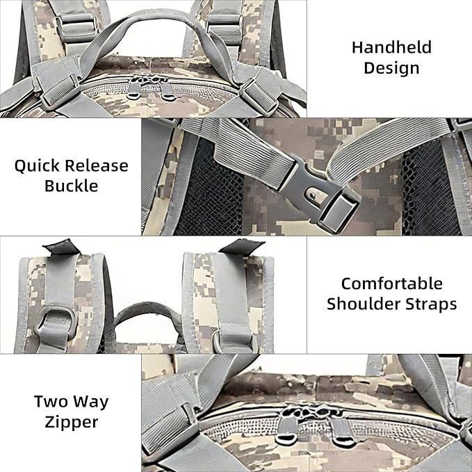 aiGear 25L Waterproof Tactical Backpack - Military Molle Assault Backpack for Men 3-Day Combat Backpack with Water Bottle Holder(25L ACU)