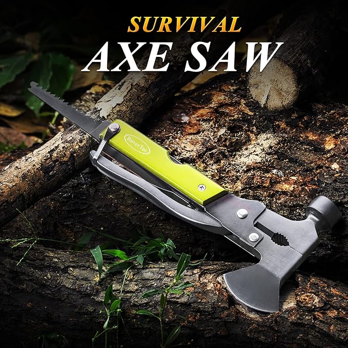 Christmas Gifts for Men Dad RoverTac Multitool Axe for Mens Gifts Gifts for Dad Husband Dad Boyfriend Christmas Gifts Mens Stocking Stuffers-14 in 1 Multi Tool Axe Hatchet