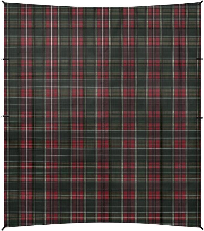 ALAZA Green and Red Tartan Plaid Beach Tent Sun Shelter UPF50+ Protection Beach Shade Canopy w/ 4 Sandbags for Outdoor Camping Fishing Backyard Fun Picnic 10x9 ft