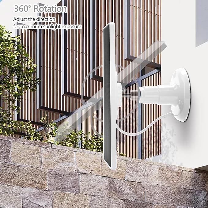 4 Pack Solar Panel Camera Charger Fit for Arlo Essential Spotlight/XL Spotlight/Essential 2k 2nd 3rd gen 2 3 CameraArlo PRO 6Ring Spotlight Cam Plus/Spotlight Pro 5V 7W Solar Panel Charging Cable