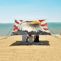 ALAZA Stylish American Bald Eagles with Stars Beach Tent Sun Shelter Portable Canopy Sunshade for Outdoor Camping Picnics Backyard Fun 10x9 ft