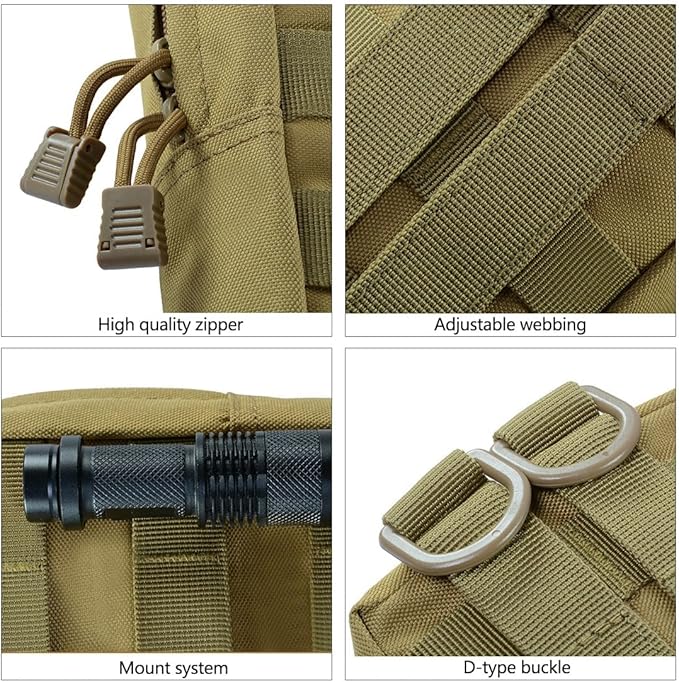 Tacticool Molle Pouch Tactical Compact Water-Resistant EDC Pouch Bag Small Utility Pouch