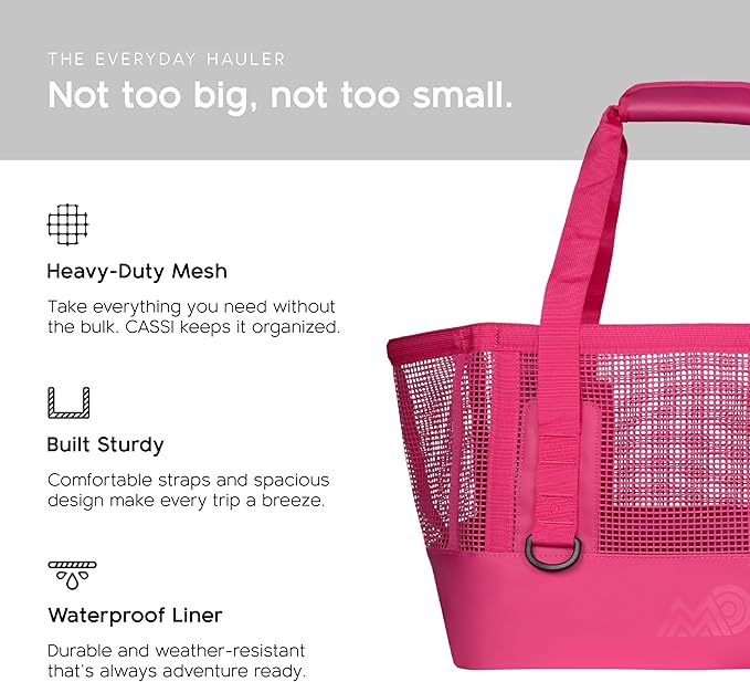MISSION Boat Gear CASSI Heavy-Duty Outdoor Tote and Waterproof Marine-Grade Mesh Boat Bags